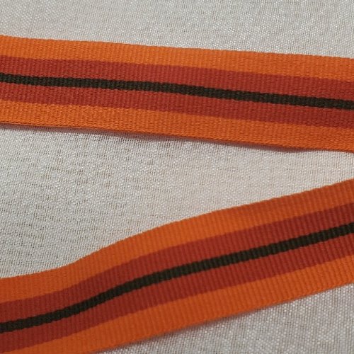Lot 25m ruban fantaisie ethnique – 20 mm – orange & multicolore