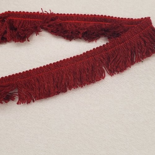 Lot 25m ruban franges élastique – 25 mm – 100% coton – bordeaux