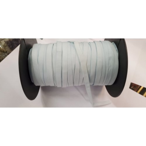 Lot 10 m ruban épaulette satiné tubulaire – 6 mm – bleu ciel – made in france
