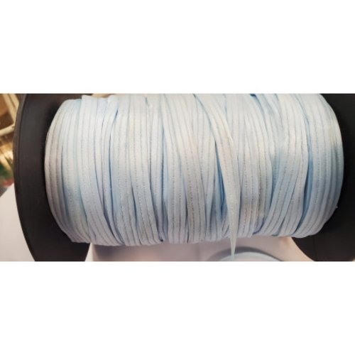 Lot 10 m ruban épaulette satiné – 7 mm – bleu clair – made in france