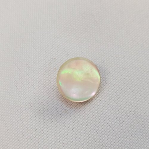 Bouton à queue nacre véritable blanche – 13 mm