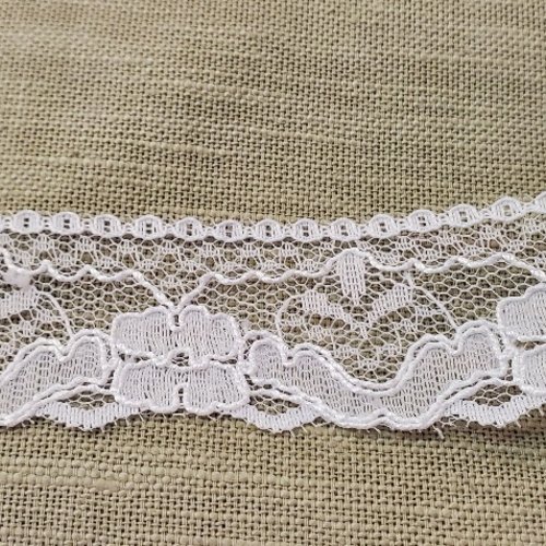 Dentelle de calais blanche – fabrication française – 4 cm – au mètre ou lot