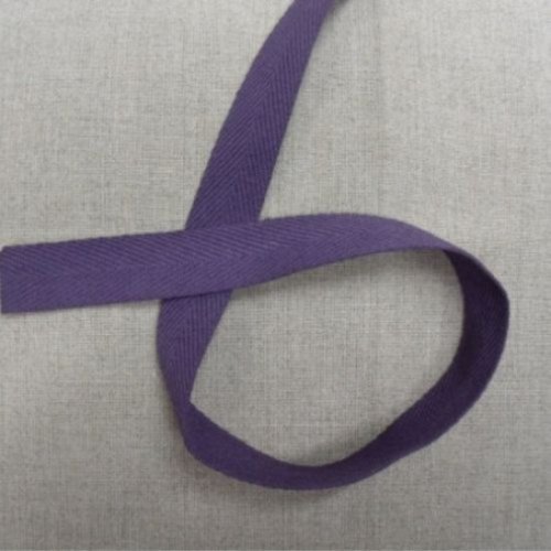 Lot de 10m – ruban sergé violet 20 mm – finition créative