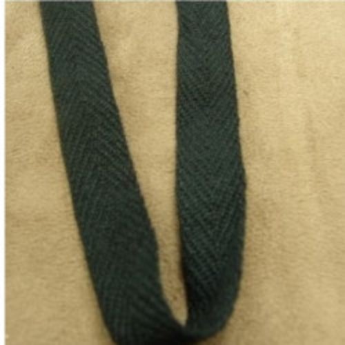 Lot de 10m – ruban sergé noir 15 mm – finition élégante et contrastée