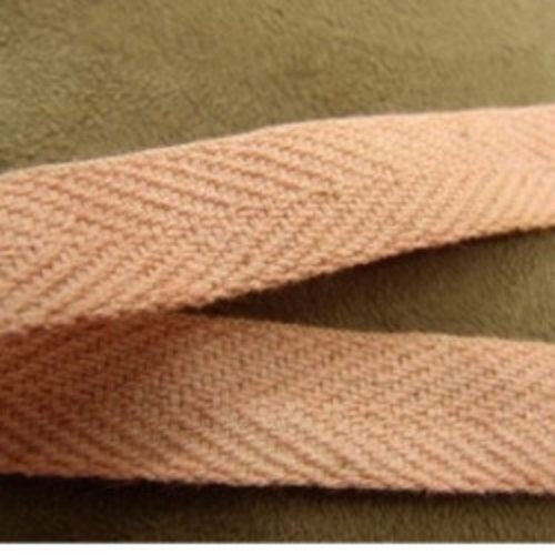 Lot 10m – ruban sergé rose pâle 15 mm