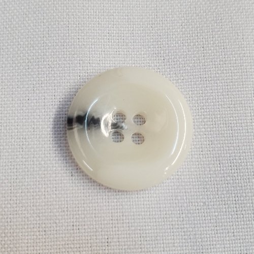 Lot de 6 boutons acrylique blancs – 23 mm – 4 trous – finition épurée