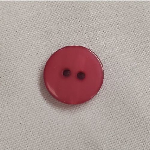 Lot de 6 boutons acrylique – rose framboise – 2 trous – finition lisse