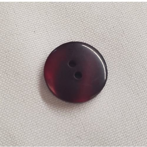 Lot de 6 boutons acrylique – bordeaux sombre – 2 trous – finition satinée