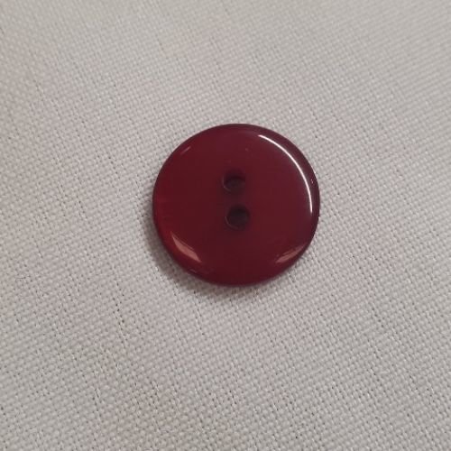 Lot de 6 boutons acrylique – rouge cerise foncé – 2 trous – finition soignée