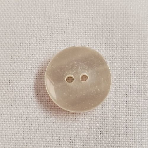 Lot de 6 boutons acrylique – blanc cassé – 17,5 mm – 2 trous