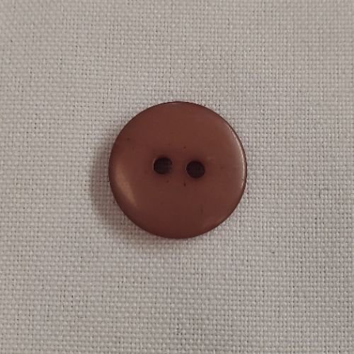 Lot de 6 boutons acrylique – coloris marron glacé – 17,5 mm – 2 trous
