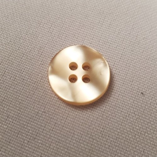 Lot de 6 boutons – teinte saumon doux – 15 mm – 4 trous