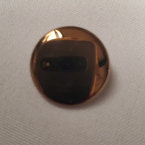 Bouton bijou métal mordoré – design lisse – 21 mm – à queue