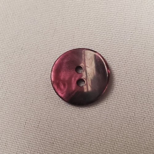 Lot de 6 boutons acrylique – fuchsia foncé – 18 mm – 2 trous
