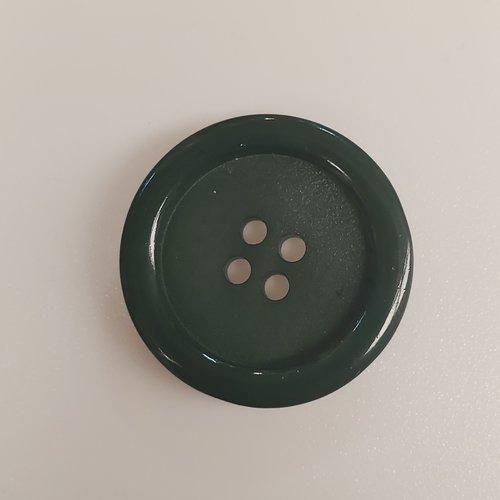 Bouton acrylique vert kaki 4 trous – 25 mm –