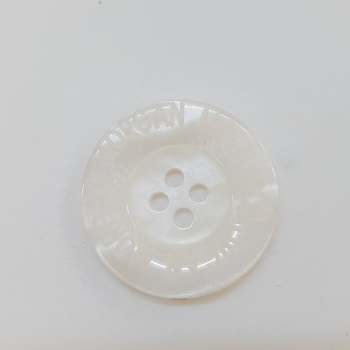 Bouton acrylique blanc  – 23 mm