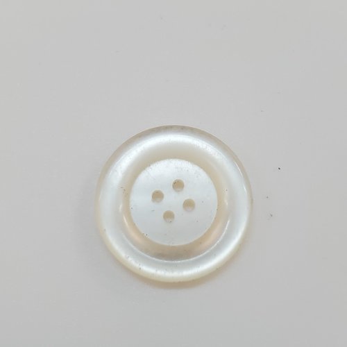 Bouton acrylique blanc – 22 mm