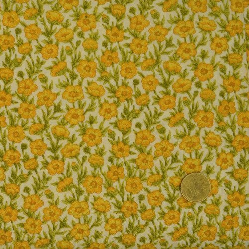 Coupon tissu patchwork  45cm x 55cm série buttercup farm flowers
