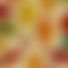 Coupon tissu patchwork 45cm x 55cm les feuilles de makower