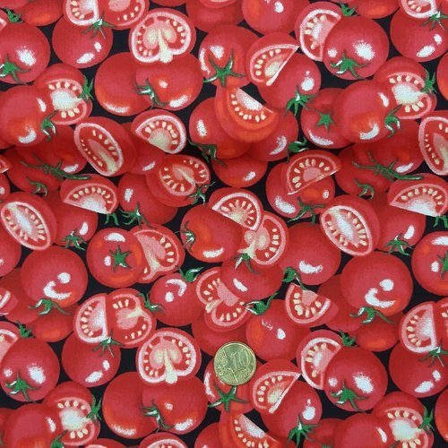 Coupon tissu patchwork 45cm x 55cm les tomates de pb