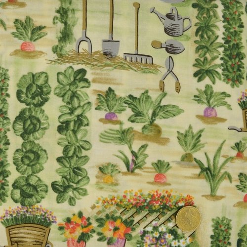 Coupon tissu patchwork 35cm x 55cm le jardin de makower