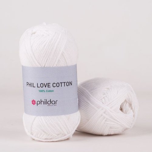 Phil love cotton coul blanc phildar
