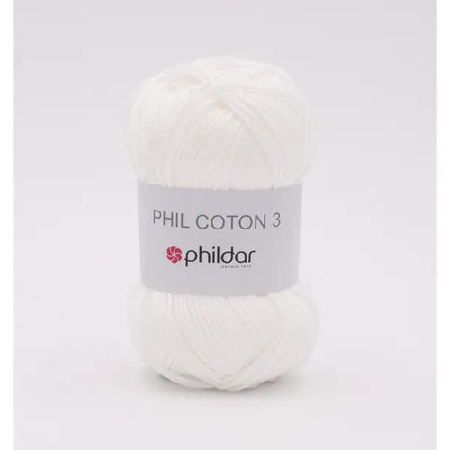 Phil coton 3 blanc de phildar