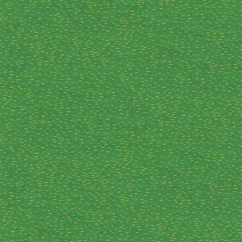Coupon tissu noël vert/or metallic chrismas ref 1749/r makower