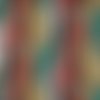 Tissu noël 30cm x 55cm série rapsodie de makower rayures multicolors/or