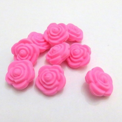 2 perles fleur en silicone alimentaire rose dentition