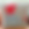 Housse de coussin éléphant oiseau coton/lin rouge turquoise 43 x 43 cm
