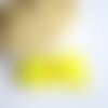 Pince clip/bretelle attache tétine en plastique jaune 43 x 10 mm