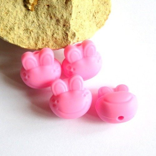 Perle silicone grenouille rose pour attache tétine 18.5 mm