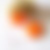 Perle silicone forme étoile 40 mm orange pour attache tétine