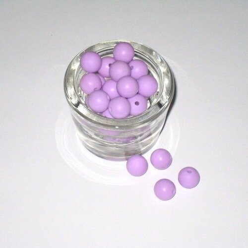 10 perles en silicone alimentaire violette 12 mm n°10
