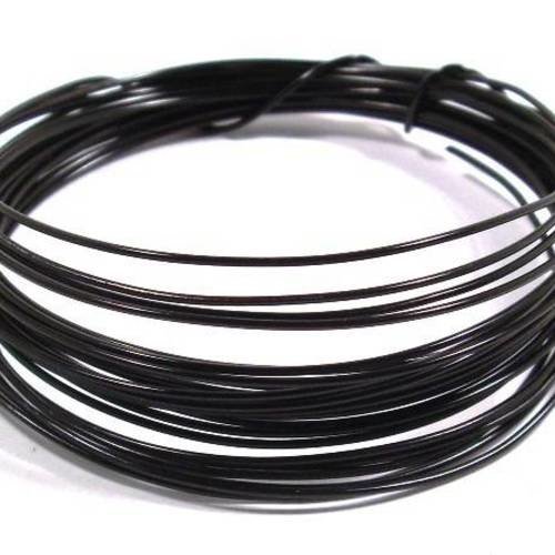 10 m fil aluminium de 1 mm noir 