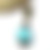 Pendentif breloque perle turquoise 