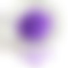 20 perles carrées acrylique 8 mm violette, blanche 