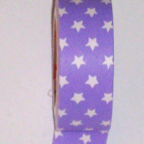 5 m  masking tape adhésif décoratif violet étoiles 