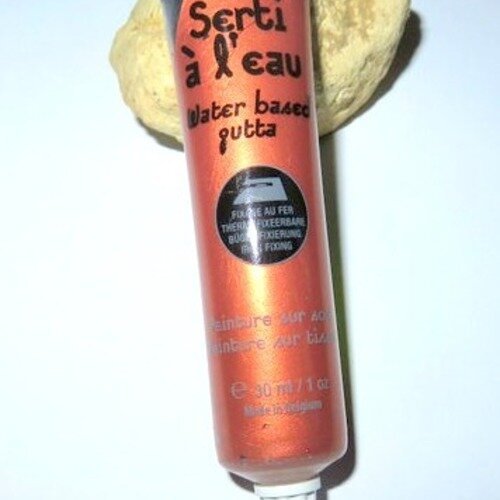 Serti gutta  peinture pour soie en tube 30ml cuivre 