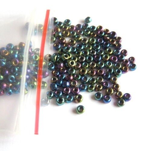 17 g perles de rocaille reflet brillante 2.6 mm