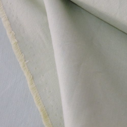 Tissu coton lin réversible vert amande 140 x 50 cm