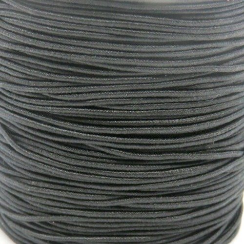 5 m fil élastique noir 0.8 mm