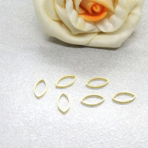 20 connecteurs anneaux ovales fermés doré 9 x 5 mm
