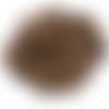 10 perles en bois de santal marron rayé 8 mm