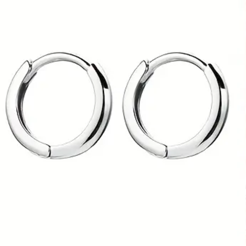 Boucles d'oreilles créoles argent 925  anneaux 11 mm