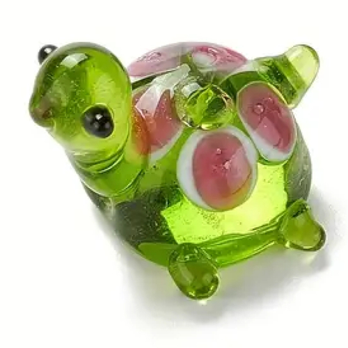 Perle verre lampwork tortue