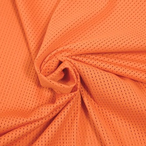 Tissu polyester ajouré orange 160 x 48 cm