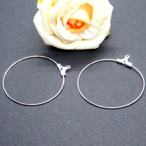 10 boucles d'oreilles  créole acier inoxydable  30 mm