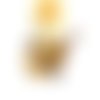 8 perles pierre rondelle 5 x 8 mm jaune marron bordeaux